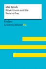 Buchcover Biedermann und die Brandstifter von Max Frisch. Lektüreschlüssel mit Inhaltsangabe, Interpretation, Prüfungsaufgaben mit
