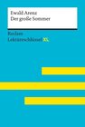 Buchcover Der große Sommer von Ewald Arenz: Lektüreschlüssel mit Inhaltsangabe, Interpretation, Prüfungsaufgaben mit Lösungen, Ler