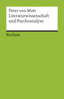 Buchcover Literaturwissenschaft und Psychoanalyse