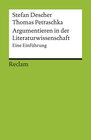 Buchcover Argumentieren in der Literaturwissenschaft
