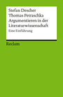 Buchcover Argumentieren in der Literaturwissenschaft. Eine Einführung
