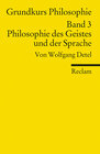 Buchcover Grundkurs Philosophie / Philosophie des Geistes und der Sprache