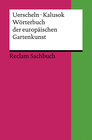 Buchcover Wörterbuch der europäischen Gartenkunst