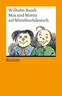 Buchcover Max und Moritz auf Mittelhochdeutsch