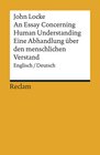Buchcover An Essay Concerning Human Understanding / Ein Versuch über den menschlichen Verstand
