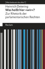 Buchcover Was heißt hier »wir«?. Zur Rhetorik der parlamentarischen Rechten. [Was bedeutet das alles?]