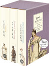 Buchcover 3 Bücher von Jane Austen im Schuber – Emma, Stolz und Vorurteil, Verstand und Gefühl – Reclam