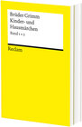 Buchcover Kinder- und Hausmärchen. Märchen Nr. 1–200, Herkunftsnachweise, Nachwort