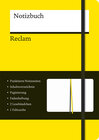 Buchcover Reclams Notizbuch