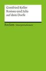 Buchcover Interpretation. Gottfried Keller: Romeo und Julia auf dem Dorfe
