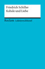 Buchcover Lektüreschlüssel. Friedrich Schiller: Kabale und Liebe