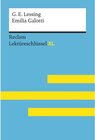 Buchcover Emilia Galotti von Gotthold Ephraim Lessing: Reclam Lektüreschlüssel XL / Reclam Lektüreschlüssel XL