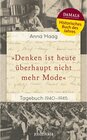 Buchcover Denken ist heute u¨berhaupt nicht mehr Mode