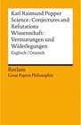 Buchcover Science: Conjectures and Refutations / Wissenschaft: Vermutungen und Widerlegungen (Englisch/Deutsch)