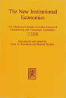 Buchcover The New Institutional Economics