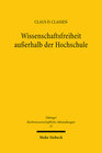 Buchcover Wissenschaftsfreiheit außerhalb der Hochschule