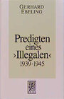 Buchcover Predigten eines "Illegalen" aus den Jahren 1939-1945
