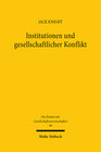 Buchcover Institutionen und gesellschaftlicher Konflikt