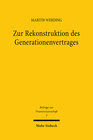Buchcover Zur Rekonstruktion des Generationenvertrages