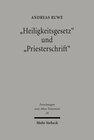 Buchcover "Heiligkeitsgesetz" und "Priesterschrift"