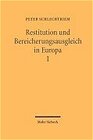 Buchcover Restitution und Bereicherungsausgleich in Europa