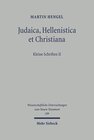 Buchcover Judaica, Hellenistica et Christiana