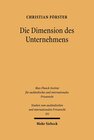 Buchcover Die Dimension des Unternehmens