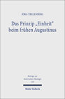 Buchcover Das Prinzip "Einheit" beim frühen Augustinus