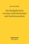 Buchcover Das Bankgeheimnis zwischen Individualschutz und Institutionsschutz