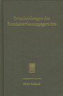 Buchcover Entscheidungen des Bundesverfassungsgerichts (BVerfGE)