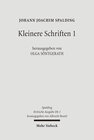 Buchcover Kritische Ausgabe / 1. Abteilung: Schriften / Kleinere Schriften