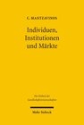 Buchcover Individuen, Institutionen und Märkte