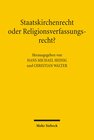 Buchcover Staatskirchenrecht oder Religionsverfassungsrecht?
