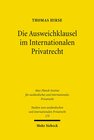 Buchcover Die Ausweichklausel im Internationalen Privatrecht