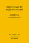 Buchcover Das Proprium der Rechtswissenschaft