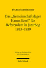 Buchcover Das "Gemeinschaftslager Hanns Kerrl" für Referendare in Jüterbog 1933-1939