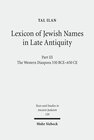 Buchcover Lexicon of Jewish Names in Late Antiquity