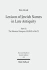 Buchcover Lexicon of Jewish Names in Late Antiquity