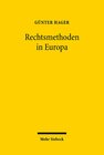 Buchcover Rechtsmethoden in Europa