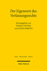 Buchcover Der Eigenwert des Verfassungsrechts