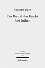 Buchcover Der Begriff der Furcht bei Luther