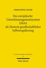 Buchcover Das europäische Umweltmanagementsystem EMAS als Element gesellschaftlicher Selbstregulierung
