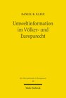 Buchcover Umweltinformation im Völker- und Europarecht