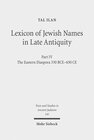 Buchcover Lexicon of Jewish Names in Late Antiquity