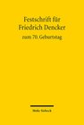Buchcover Festschrift für Friedrich Dencker zum 70. Geburtstag