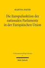Buchcover Die Europafunktion der nationalen Parlamente in der Europäischen Union
