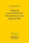 Buchcover Zugang zu wissenschaftlichen Informationen in der digitalen Welt