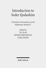 Buchcover Introduction to Seder Qodashim