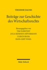 Buchcover Beiträge zur Geschichte des Wirtschaftsrechts