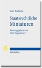 Buchcover Staatsrechtliche Miniaturen